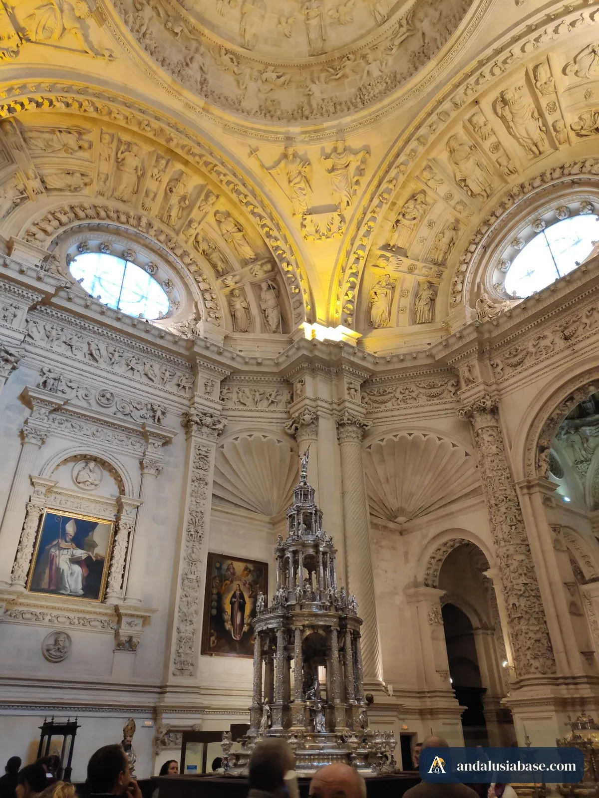 The silver monstrance in the Sacristía Mayor of Seville Cathedral